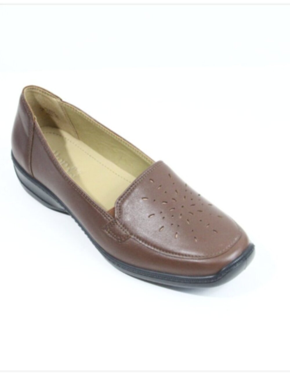 Women Brown Leather Loafer sz 11 NEW Hotter Topaz Shoes Slip on Comfort Flat
